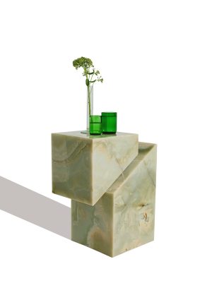 Yeşil Onyx Mallow Yan Sehpa