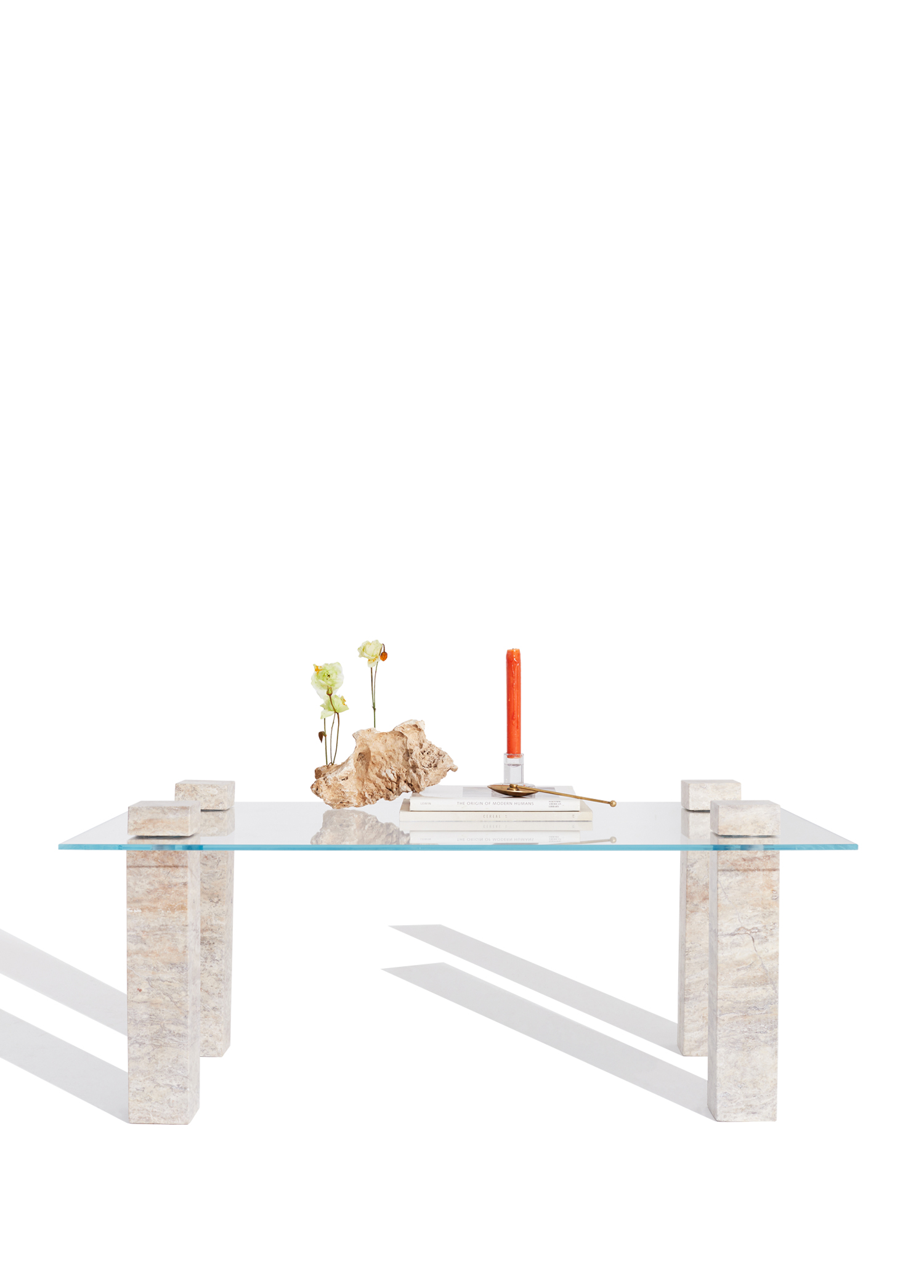 Gümüş Traverten Ekho Orta Sehpa - Görsel 3