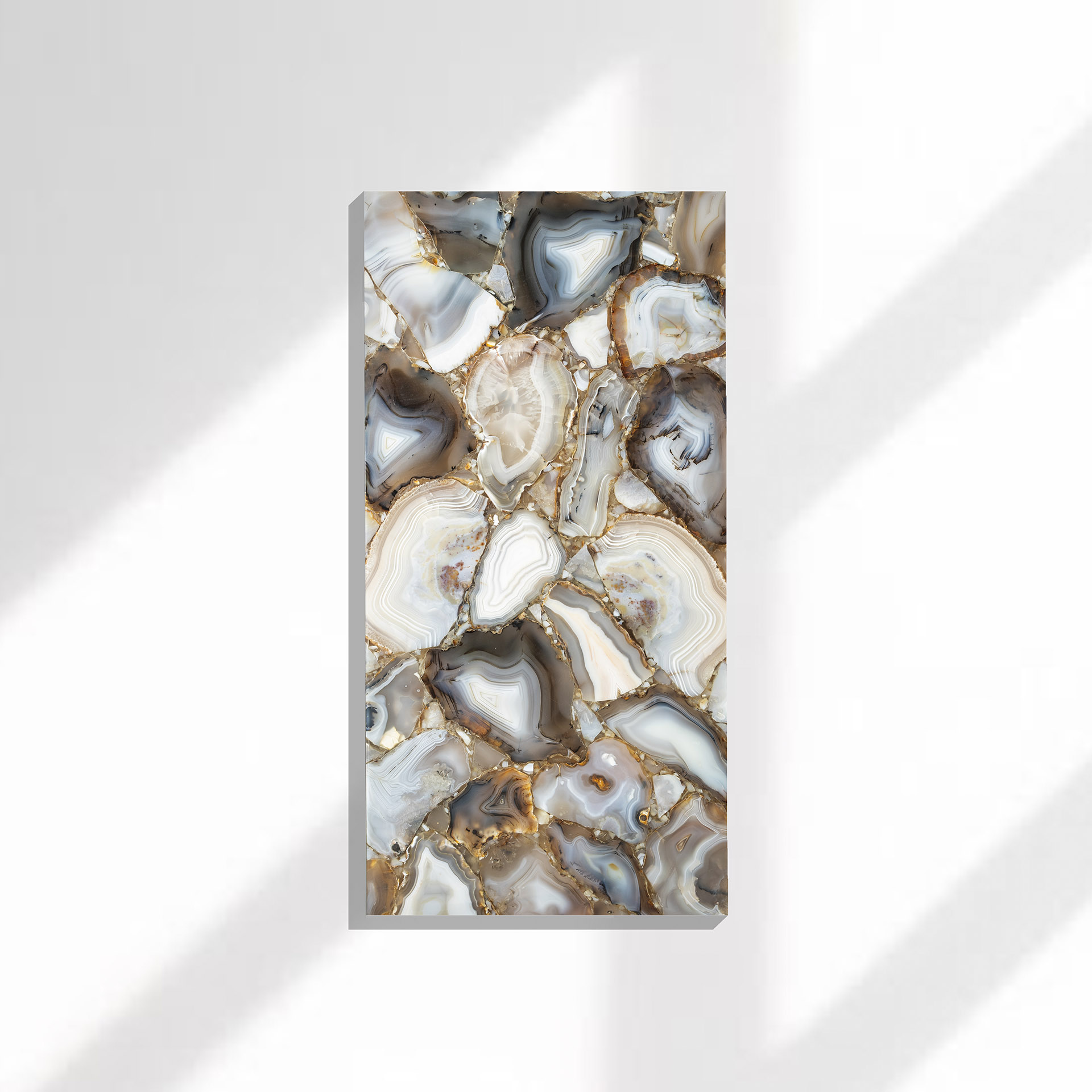 Agate Hypnosis With Gold Tablo