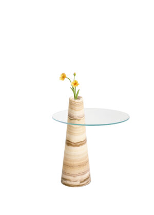 Kahverengi Onyx Atlas Yan Sehpa